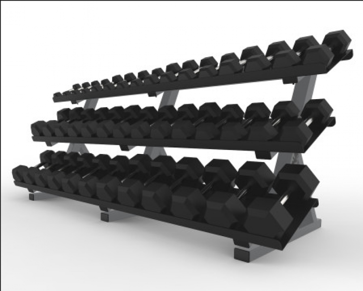 Picture of 3 Tier Dumbbell Rack (8″) Shelf Hex DB