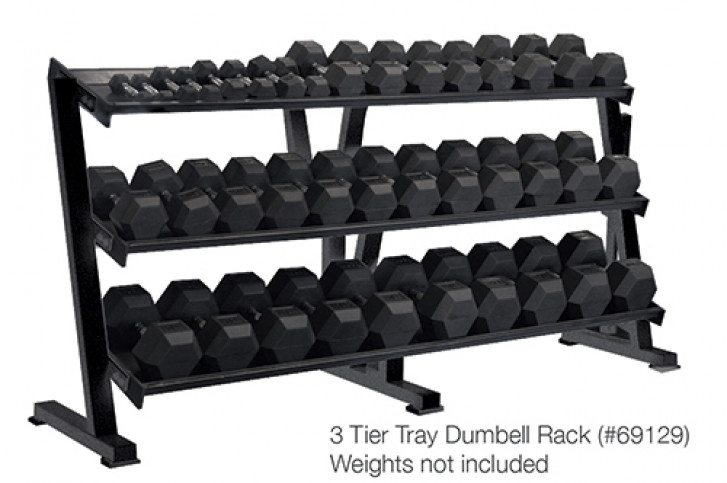 Picture of 3 Tier Tray Dumbell Rack (Holds 15 pairs)  Item #69129