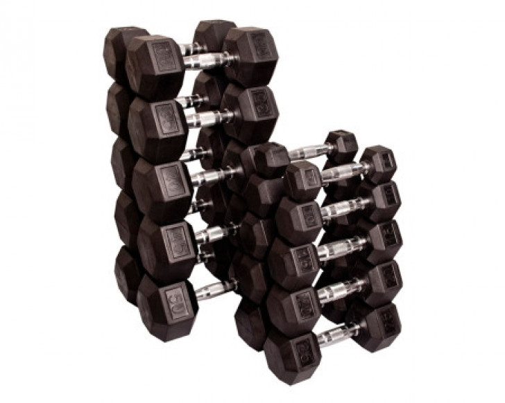 Picture of RUBBER HEX DUMBBELLS