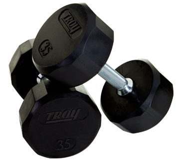 Quiet Iron rubber encased dumbbell