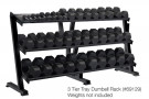 3 Tier Tray Dumbell Rack (Holds 15 pairs)  Item #69129