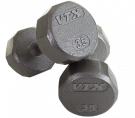 Picture of 12 Sided Solid Gray Dumbbells - 3lbs