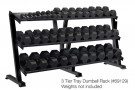 Picture of 3 Tier Tray Dumbell Rack (Holds 15 pairs)  Item #69129